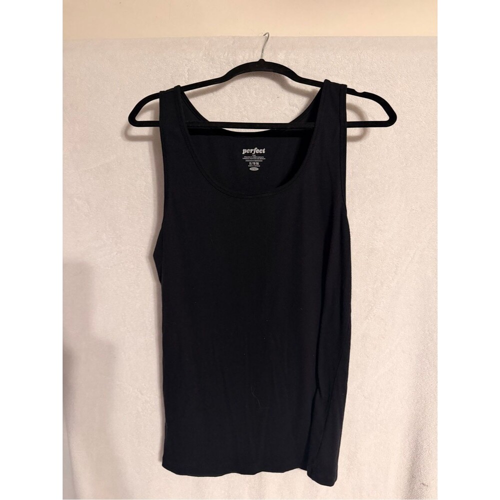 Bundle - Old Navy Perfect Tank Black & Charcoal Ribbed Tank Tops Women’s XL Tall